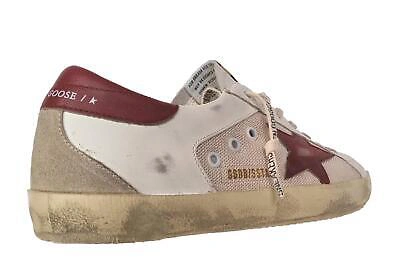 Pre-owned Golden Goose Vintage Superstar Men's Sneakers Shoes 82390 Cream, Red In White