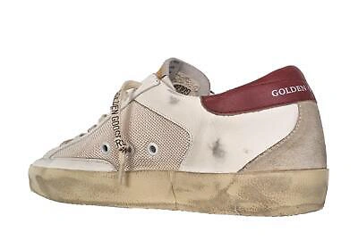 Pre-owned Golden Goose Vintage Superstar Men's Sneakers Shoes 82390 Cream, Red In White