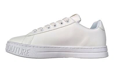 Pre-owned Versace Jeans Couture Women's Sneakers Shoes 75va3sk3 Court White