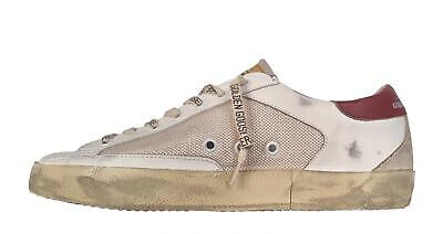 Pre-owned Golden Goose Vintage Superstar Men's Sneakers Shoes 82390 Cream, Red In White