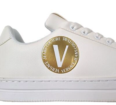 Pre-owned Versace Jeans Couture Women's Sneakers Shoes 75va3sk3 Court White