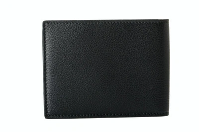 FERRAGAMO Pre-owned Salvatore  Men's Black Pebbled Leather Bifold Wallet