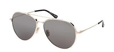 Pre-owned Tom Ford Dashel-02 Ft 0996 Rose Gold/grey 62/14/145 Unisex Sunglasses In Gray
