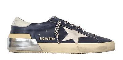Pre-owned Golden Goose Vintage Men's Sneakers Superstar 50789 Blue Leather Shoes