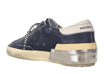 Pre-owned Golden Goose Vintage Men's Sneakers Superstar 50789 Blue Leather Shoes
