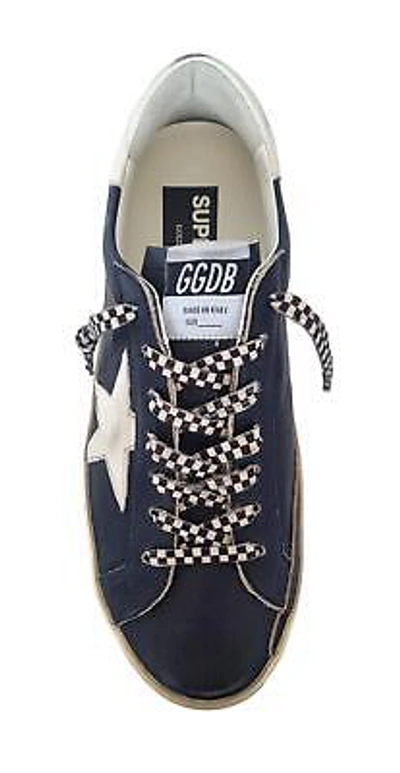 Pre-owned Golden Goose Vintage Men's Sneakers Superstar 50789 Blue Leather Shoes