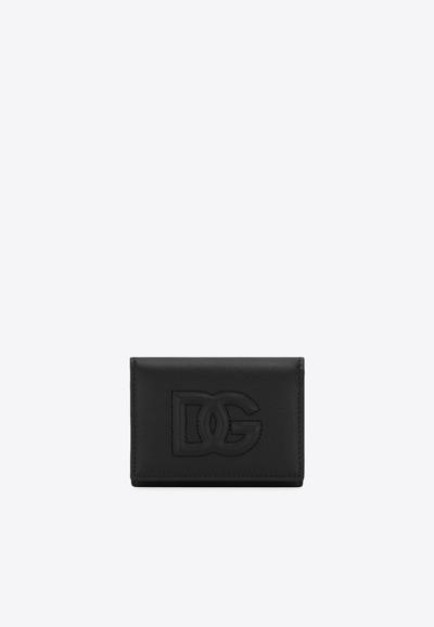 Dolce & Gabbana Black Leather Wallet In Black