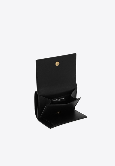 Dolce & Gabbana Black Leather Wallet In Black