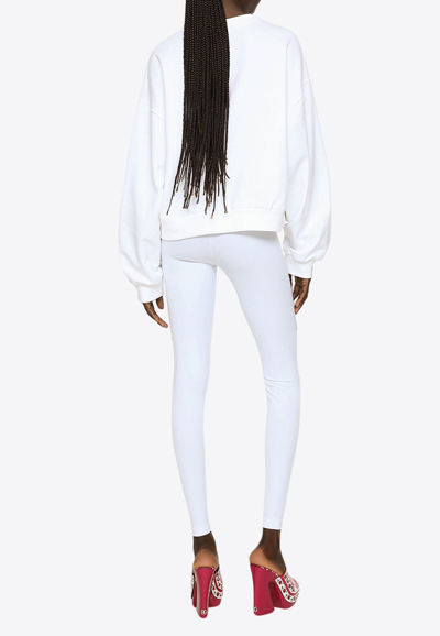 Dolce & Gabbana Logo-print Sweatshirt In White