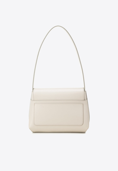 Dolce & Gabbana Dg Logo Shoulder Bag In Calf Leather In Ivory
