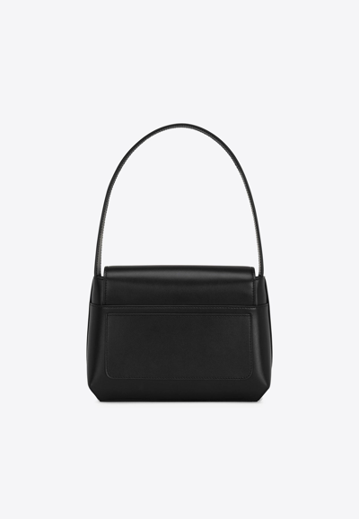 Shop Dolce & Gabbana Dg Logo Shoulder Bag In Calf Leather In Black