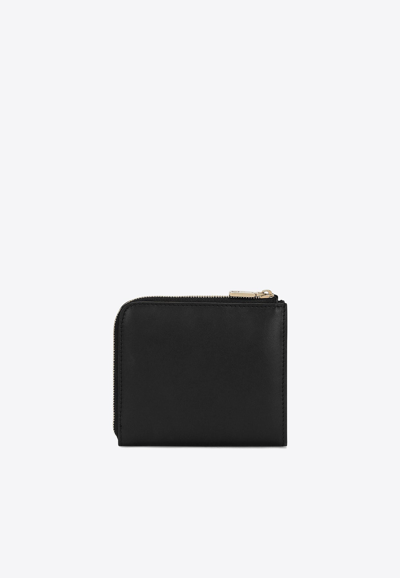 Dolce & Gabbana Dg Logo Zip Cardholder In Black