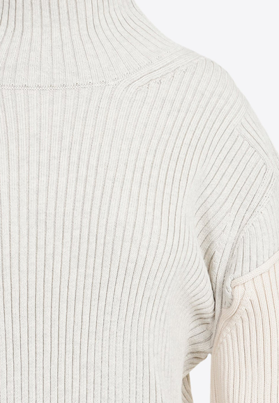The Row Dua Ribbed Sweater In White