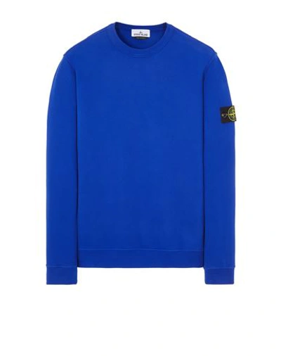 Shop Stone Island Sweatshirt Blue Cotton