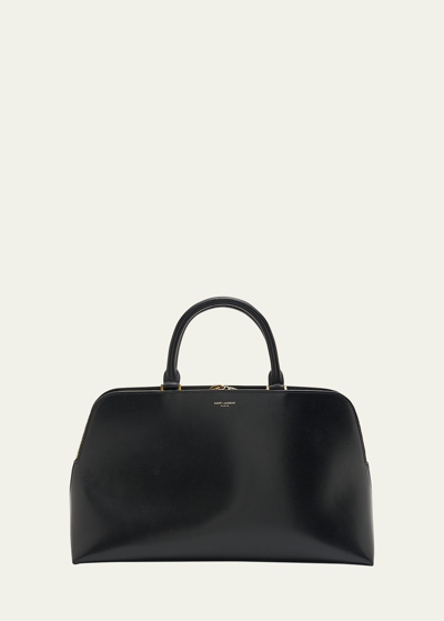 Shop Saint Laurent Sac De Jour Doctor Top-handle Bag In Smooth Leather In Noir