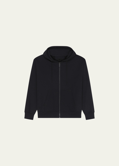 Shop Givenchy Men's Studded Full-zip Hoodie In Black