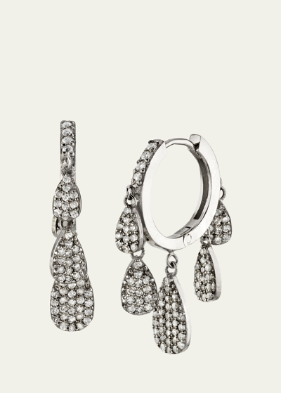 Shop Sheryl Lowe Pave Diamond 5 Shaker Earrings In Silver