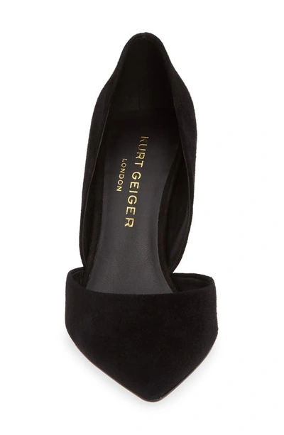 Shop Kurt Geiger Bond 90 D'orsay Pump In Black Suede