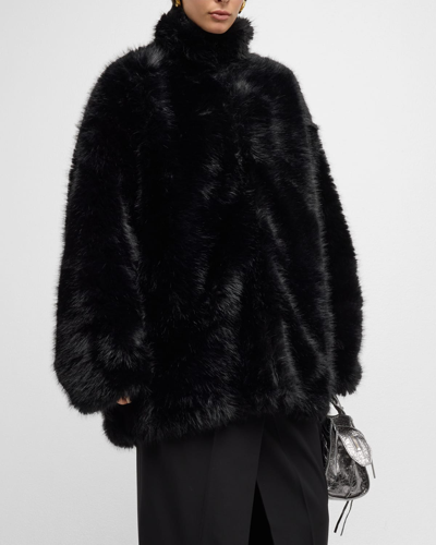 Shop Balenciaga Extended Bb  Zip-up Jacket In 1000 Black