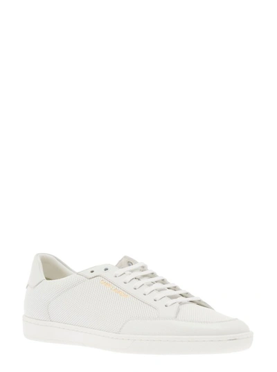 Shop Saint Laurent Sl/10 Low Top Sneake In White