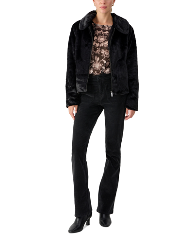 Shop Sanctuary Women's Faux-fur Zip-front Jacket In Black