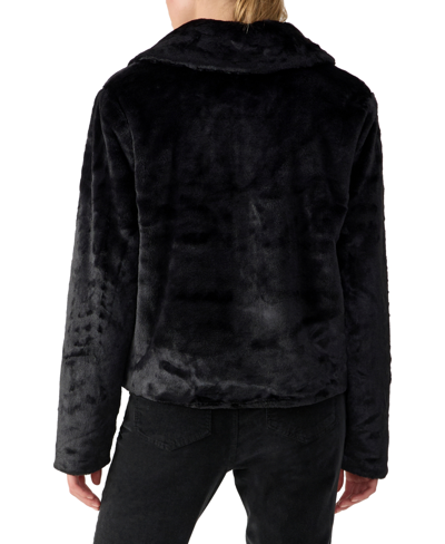 Shop Sanctuary Women's Faux-fur Zip-front Jacket In Black