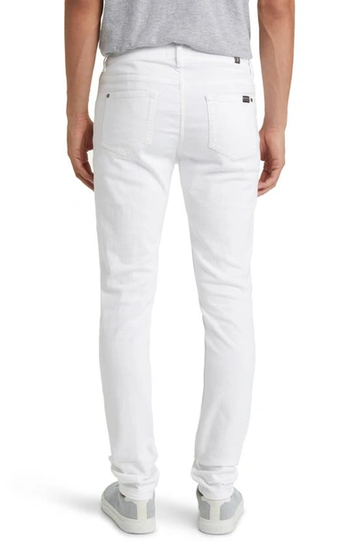7 For All Mankind Luxe Performance Plus Slimmy Tapered Slim Fit Jeans In White In Em White