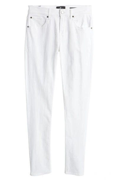 7 For All Mankind Luxe Performance Plus Slimmy Tapered Slim Fit Jeans In White In Em White