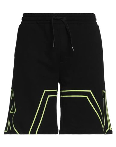 Shop John Richmond Man Shorts & Bermuda Shorts Black Size Xxl Cotton