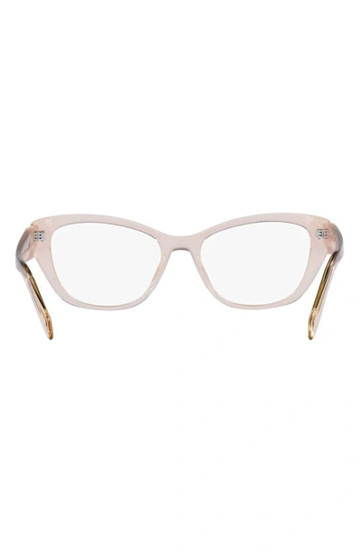 Shop Prada 52mm Cat Eye Optical Glasses In Clear