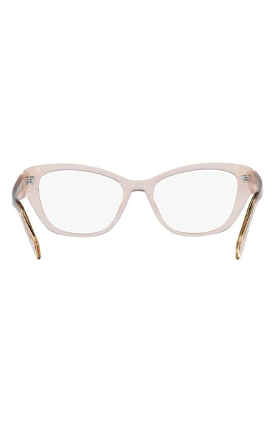 Prada 52mm Cat Eye Optical Glasses In Clear