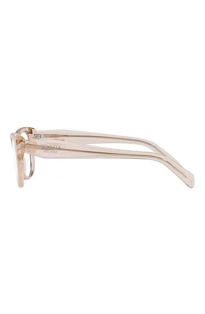Prada 52mm Cat Eye Optical Glasses In Clear