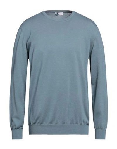 Shop Heritage Man Sweater Pastel Blue Size Xxl Cotton