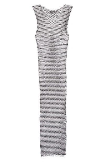 Noisy May Xenia Sleeveless Net Dress In Black Detail Silver