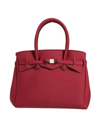 Shop Save My Bag Woman Handbag Burgundy Size - Peek (polyether - Ether - Ketone), Polyamide, Elastane In Red