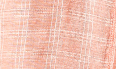 Shop Tommy Bahama Ventana Plaid Linen Button-up Shirt In Dk Coral