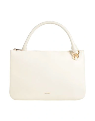Shop Jil Sander Woman Handbag Cream Size - Calfskin In White