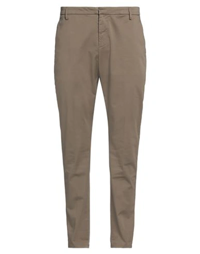 Shop Dondup Man Pants Khaki Size 40 Cotton, Elastane In Beige