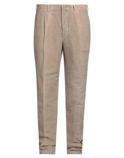 Shop The Gigi Man Pants Beige Size 42 Hemp, Cotton