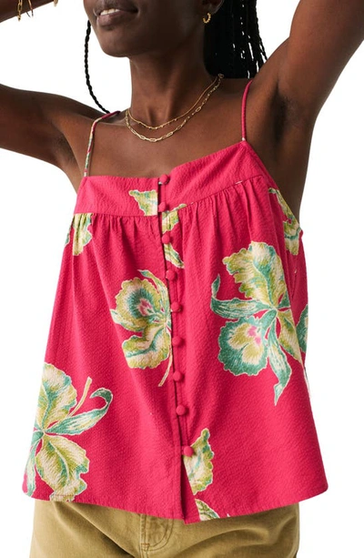 Shop Faherty Marina Seersucker Camisole In Orchid Blossom