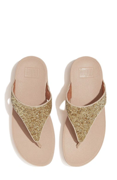 Shop Fitflop Shimma Glitter Wedge Sandal In Platino