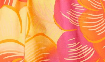 Shop Farm Rio Garden Puff Sleeve Cutout Cotton Dress In Summer Garden Ombre