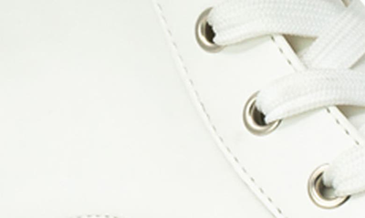 Chase & Chloe Mira Studded Lug Combat Boot In White Pu