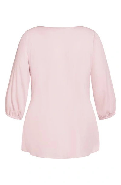 City Chic Sexy Fling Top In Ice Pink