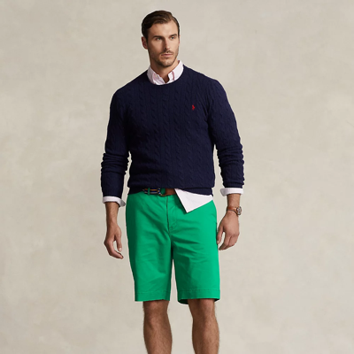Shop Polo Ralph Lauren Stretch Classic Fit Chino Short In Cruise Green