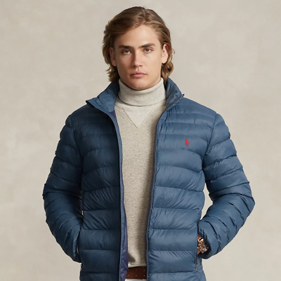 Shop Ralph Lauren The Colden Packable Jacket In Blue Corsair