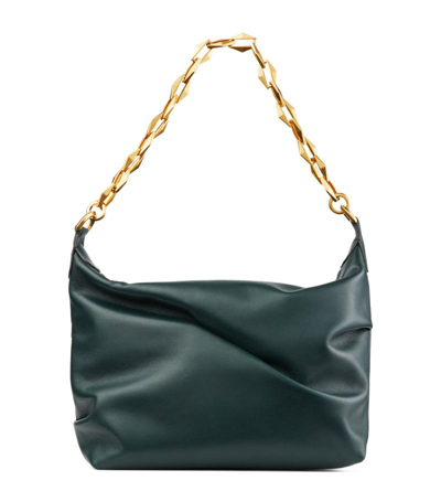 Shop Jimmy Choo Leather Diamond Shoulder Bag In Green