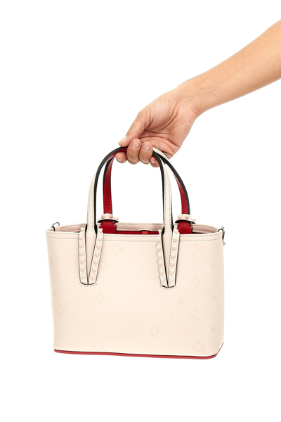 Shop Christian Louboutin Women 'cabata E/w Mini' Shopping Bag In White