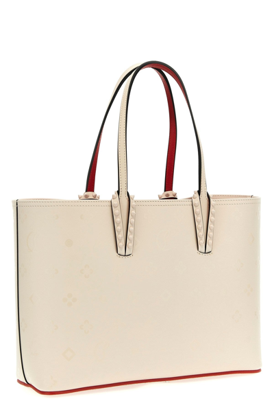 Shop Christian Louboutin Women 'cabata Small' Shopping Bag In White