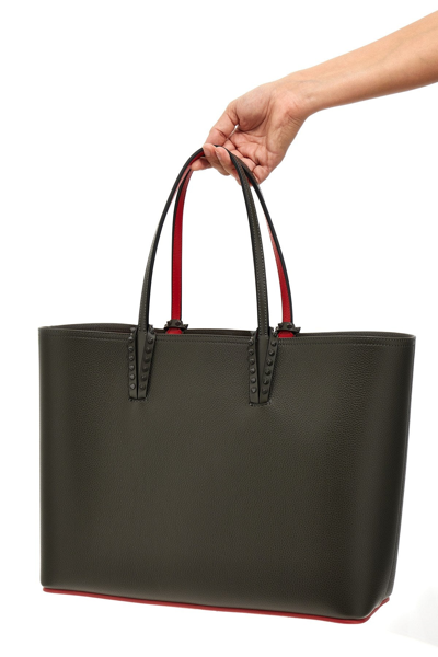 Shop Christian Louboutin Women 'cabata' Shopping Bag In Gray